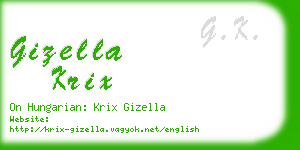 gizella krix business card